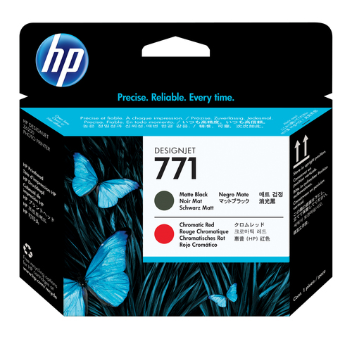 [CE017A] HP 771, HP DesignJet Z6200 Photo Printer series, Jet d'encre, Noir mat, Rouge chromatique, CE017A, Singapour, 28 mm