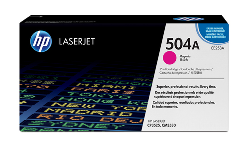 [CE253A] HP 504A toner LaserJet magenta authentique, 7000 pages, Magenta, 1 pièce(s)