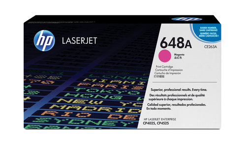 [CE263A] HP 648A toner LaserJet magenta authentique, 11000 pages, Magenta, 1 pièce(s)