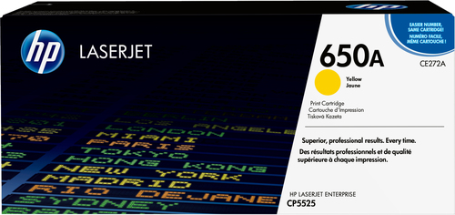 [CE272A] HP 650A toner LaserJet jaune authentique, 15000 pages, Jaune, 1 pièce(s)