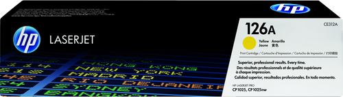 [CE312A] HP 126A toner LaserJet jaune authentique, 1000 pages, Jaune, 1 pièce(s)