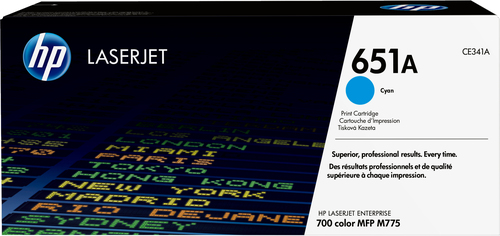 [CE341A] HP 651A toner LaserJet cyan authentique, 16000 pages, Cyan, 1 pièce(s)