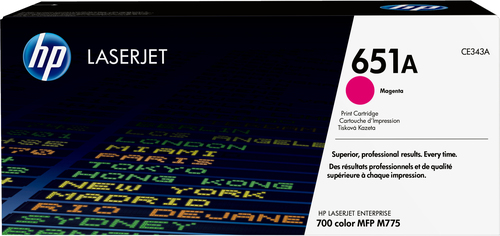 [CE343A] HP 651A toner LaserJet magenta authentique, 16000 pages, Magenta, 1 pièce(s)