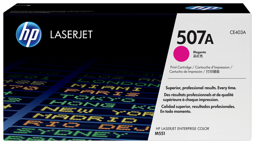 [CE403A] HP 507A toner LaserJet magenta authentique, 6000 pages, Magenta, 1 pièce(s)