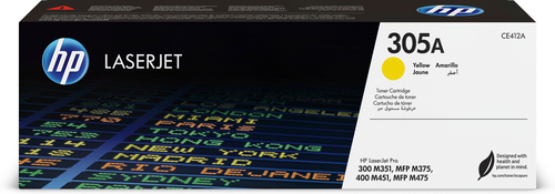 [CE412A] HP 305A toner LaserJet jaune authentique, 2600 pages, Jaune, 1 pièce(s)