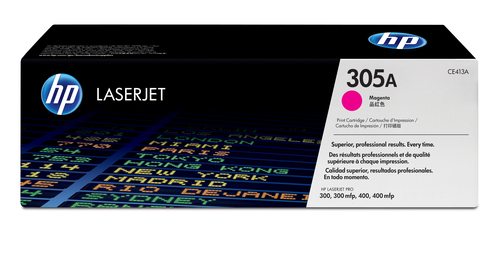 [CE413A] HP 305A toner LaserJet magenta authentique, 2600 pages, Magenta, 1 pièce(s)