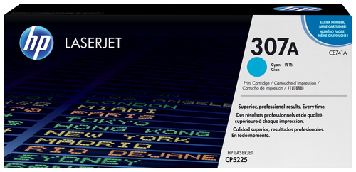 [CE741A] HP 307A toner LaserJet cyan authentique, 7300 pages, Cyan, 1 pièce(s)