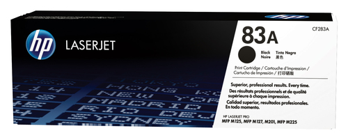 [CF283A] HP 83A toner LaserJet noir authentique, 1500 pages, Noir, 1 pièce(s)