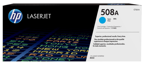 [CF361A] HP 508A toner LaserJet Cyan authentique, 5000 pages, Cyan, 1 pièce(s)