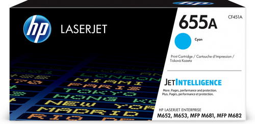 [CF451A] HP 655A Toner LaserJet cyan authentique, 10500 pages, Cyan, 1 pièce(s)