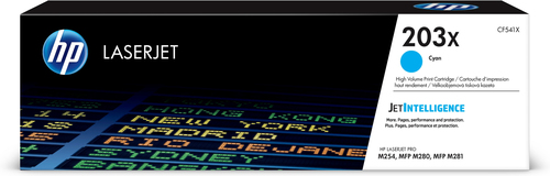 [CF541X] HP 203X High Yield Cyan Original LaserJet Toner Cartridge, 2500 pages, Cyan, 1 pièce(s)