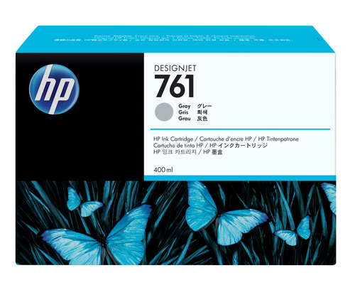 [CM995A] HP 761 400-ml Gray DesignJet Ink Cartridge, Rendement standard, Gris, Encre à colorant, 400 ml, 1 pièce(s)