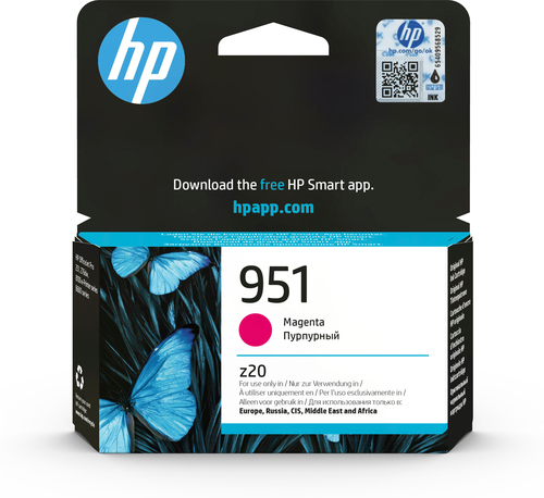 [CN051AE] HP 951 Magenta Original Ink Cartridge, Rendement standard, Magenta, Encre à pigments, 8 ml, 1 pièce(s), 700 pages