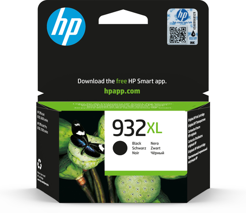[CN053AE] HP 932XL cartouche d'encre noir grande capacité authentique, Rendement élevé (XL), Noir, Encre à pigments, 22,5 ml, 1 pièce(s), 1000 pages