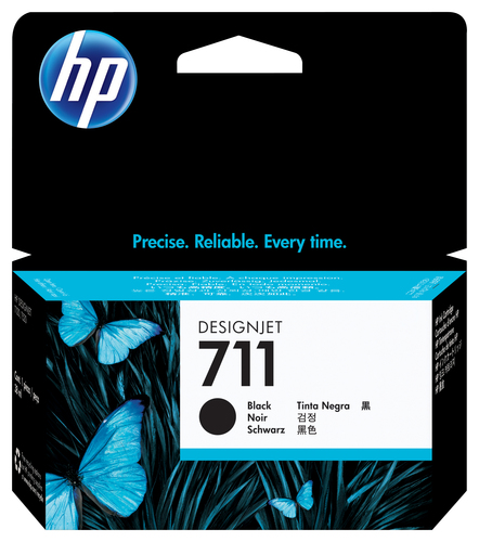 [CZ129A] HP 711 38-ml Black DesignJet Ink Cartridge, Rendement standard, Noir, Encre à pigments, 1 pièce(s)
