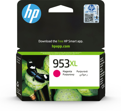 [F6U17AE] HP 953XL High Yield Magenta Original Ink Cartridge, Rendement élevé (XL), Magenta, Encre à pigments, 18,5 ml, 1 pièce(s), 1450 pages