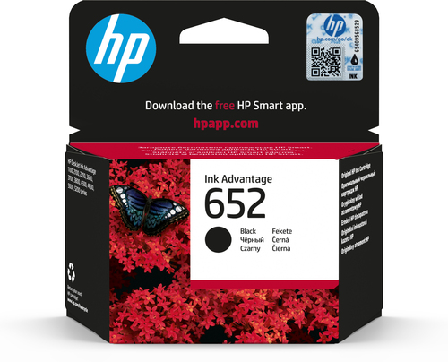 [F6V25AE] HP 652 Black Original Ink Advantage Cartridge, Rendement standard, Noir, Encre à pigments, 1 pièce(s), 360 pages