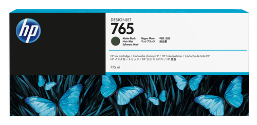 [F9J55A] HP 765 775-ml Matte Black DesignJet Ink Cartridge, Rendement élevé (XL), Noir mat, Encre à pigments, Encre à pigments, 775 ml, 1 pièce(s)