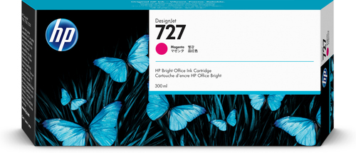 [F9J77A] HP 727 300-ml Magenta DesignJet Ink Cartridge, Rendement élevé (XL), Magenta, Encre à colorant, 300 ml, 1 pièce(s)
