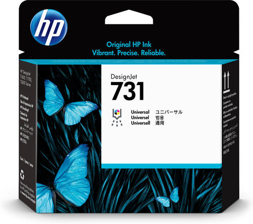 [P2V27A] HP 731 DesignJet, DesignJet T1700 44-inch PostScript printer, DesignJet T1700dr 44-inch PostScript printer,..., A jet d'encre thermique, Cyan, Gris, Magenta, Noir mat, Photo noire, Jaune, 28 mm, 143 mm, 132 mm