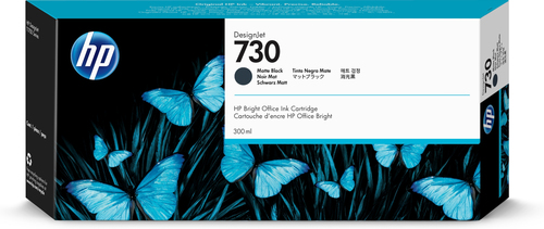 [P2V71A] HP 730 300-ml Matte Black DesignJet Ink Cartridge, Rendement élevé (XL), Noir mat, Encre à pigments, Encre à pigments, 300 ml, 1 pièce(s)