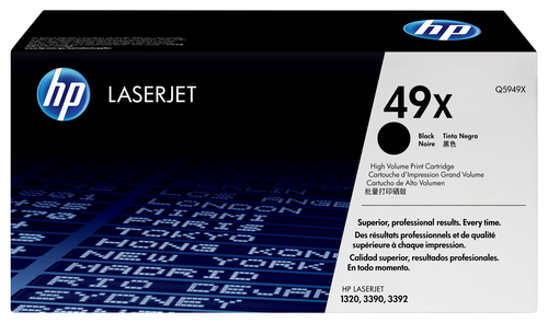 [Q5949X] HP 49X toner LaserJet noir grande capacité authentique, 6000 pages, Noir, 1 pièce(s)