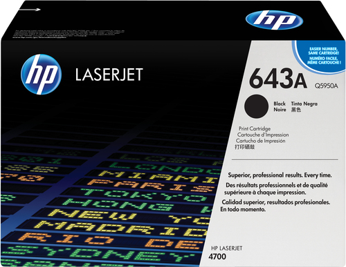 [Q5950A] HP 643A toner LaserJet noir authentique, 11000 pages, Noir, 1 pièce(s)