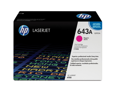 [Q5953A] HP 643A toner LaserJet magenta authentique, 10000 pages, Magenta, 1 pièce(s)