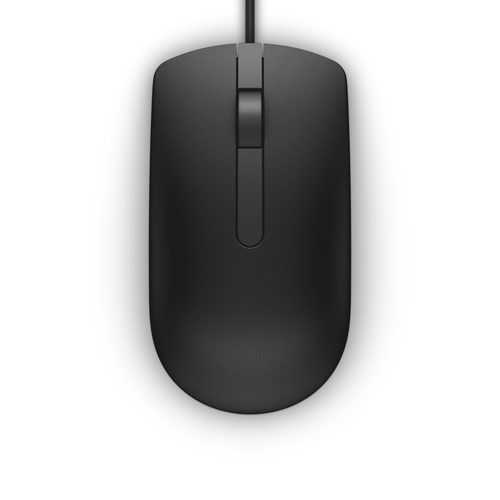 [570-AAIS] DELL MS116, Ambidextre, Optique, USB Type-A, 1000 DPI, Noir