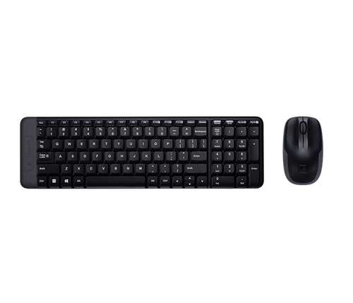 [920-008318] Logitech Wireless Combo MK220, Taille réelle (100 %), Sans fil, USB, Noir, Souris incluse