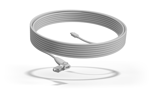 [952-000047] Logitech Rally Mic Pod Extension Cable, Blanc, 10 m, Logitech, Rally Bar, Rally Bar Mini, Rally, Rally Plus, 4,2 mm, 2,1 kg