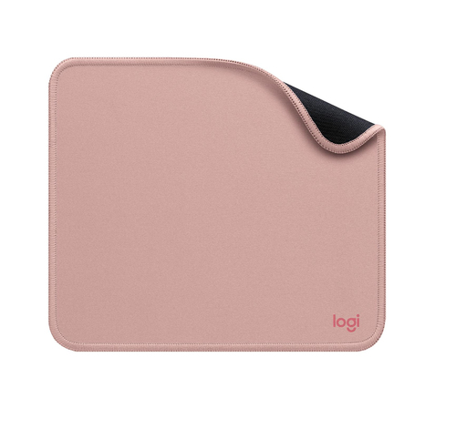 [956-000050] Logitech Mouse Pad Studio Series, Rose, Monochromatique, Nylon, Polyester, Caoutchouc, Base antidérapante