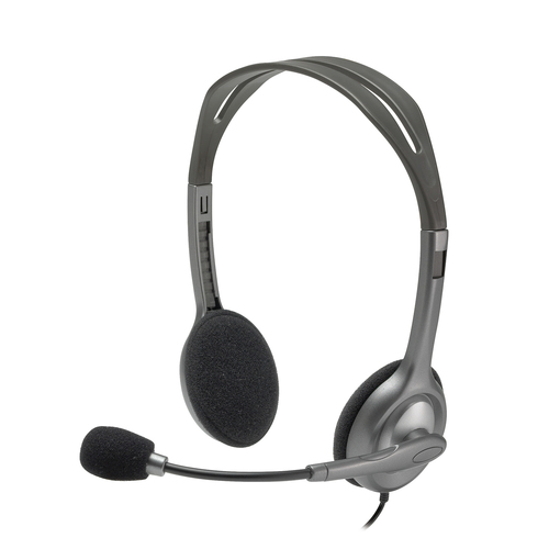 [981-000271] Logitech H110, Avec fil, Bureau/Centre d'appels, 20 - 20000 Hz, 74 g, Casque, Noir, Argent