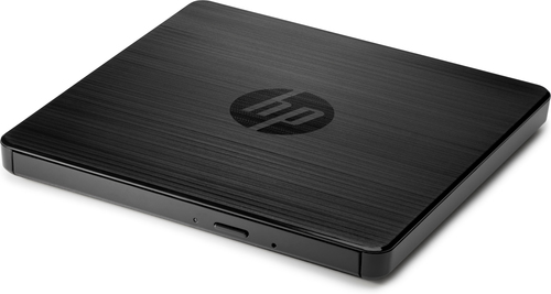 [F2B56AA] HP External USB DVDRW Drive. Product colour: Black. Purpose: Notebook, Optical drive type: DVD RW, Interface: USB 2.0. CD write speed: 24x, DVD+R write speed: 8x, CD rewrite speed: 24x. CD read speed: 24x, DVD-ROM read speed: 8x. Width: 144 mm, Depth: 137.5 mm, Height: 14 mm