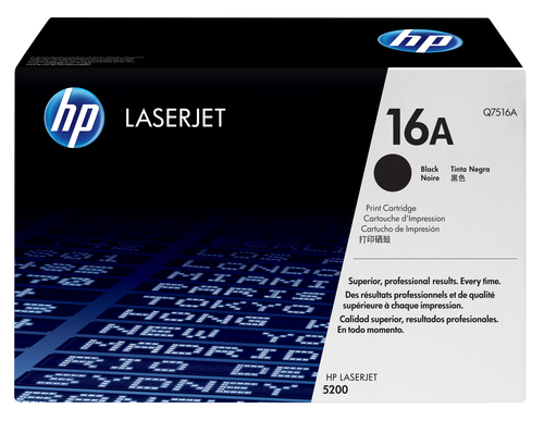 [Q7516A] HP 16A toner LaserJet noir authentique, 12000 pages, Noir, 1 pièce(s)