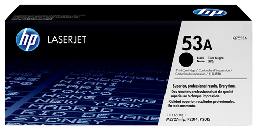 [Q7553A] HP 53A toner LaserJet noir authentique, 3000 pages, Noir, 1 pièce(s)