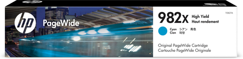 [T0B27A] HP Cartouche d’encre cyan PageWide 982X grande capacité authentique, Cyan, 1 pièce(s)