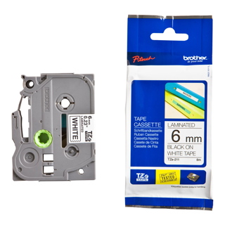 [TZE211] Brother TZe-211, Noir sur blanc, TZe, Gris, Transfert thermique, Brother, GL-100, PT-1000, PT-1000BM, PT-1010, PT-1010B, PT-1010NB, PT-1010R, PT-1010S, PT-1090, PT-1090BK,...