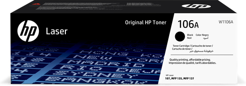 [W1106A] HP 106A Black Original Laser Toner Cartridge, 1000 pages, Noir, 1 pièce(s)