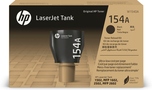 [W1540A] HP 154A Black Original LaserJet Tank Toner Reload Kit, 2500 pages, Noir, 1 pièce(s)