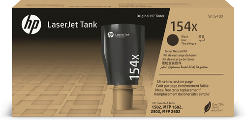 [W1540X] HP 154X Black Original LaserJet Tank Toner Reload Kit, 5000 pages, Noir, 1 pièce(s)