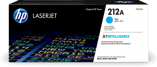 [W2121A] HP Cartouche de toner cyan 212A LaserJet authentique, 4500 pages, 0 pages, Cyan, 1 pièce(s)