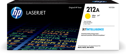[W2122A] HP Cartouche de toner jaune 212A LaserJet authentique, 4500 pages, 0 pages, Jaune, 1 pièce(s)