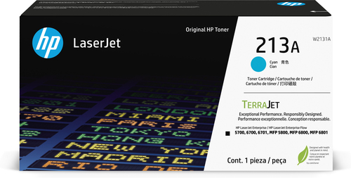 [W2131A] HP Toner cyan LaserJet authentique 213A, 3000 pages, Cyan, 1 pièce(s)