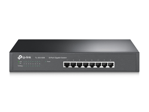 [TL-SG1008] TP-Link TL-SG1008, Non-géré, Gigabit Ethernet (10/100/1000), Full duplex, Grille de montage