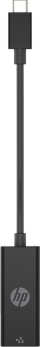 [V7W66AA] HP USB-C to RJ45 Adapter, Noir, Professionnel, 180 mm, 21 mm, 17 mm, 71,4 g