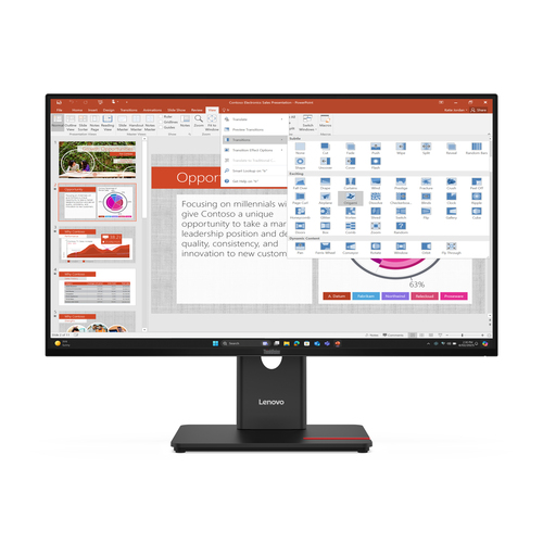 [64A5MAT6EU] Lenovo ThinkVision T27-40, 27'', Full HD, Noir