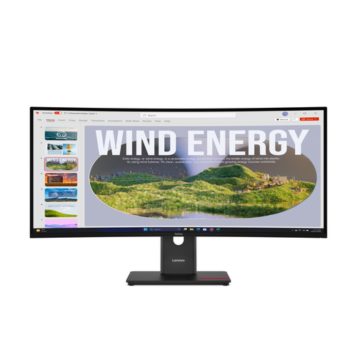 [64AEGAT1EU] Lenovo ThinkVision T34WD-40, 86,4 cm (34”), Wide Quad HD, LED, 6 ms, Noir
